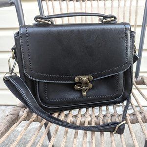 Temu Vintage Style Turn Lock Crossbody Bag
